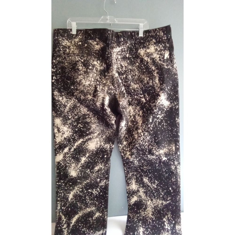 Bleach Splatter Jeans Grunge Style Black and White Design